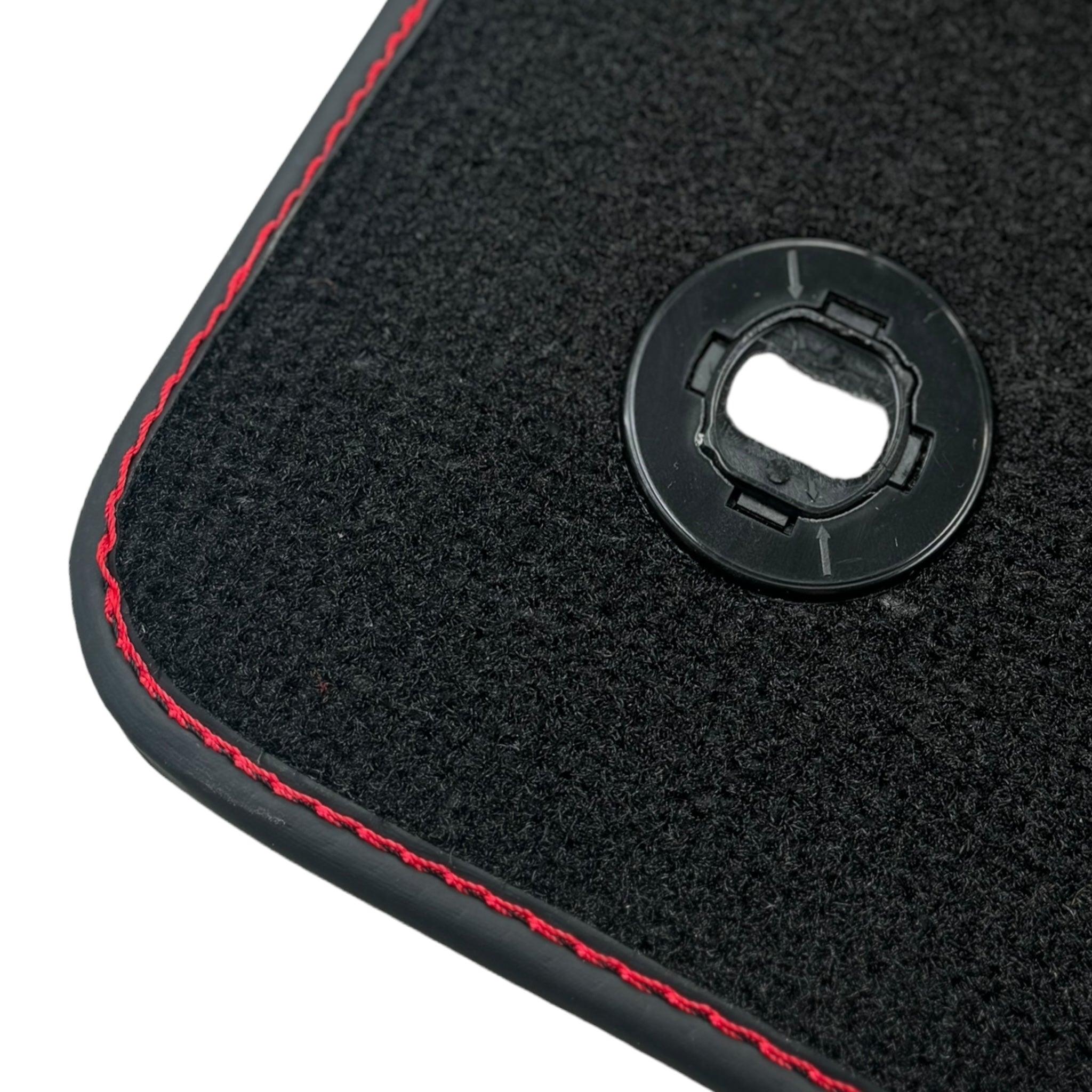 Leather Floor Mats for Lexus LX 600 (2022-2024) with Red Stitching - AutoWin