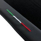 Black Floor Mats for Ferrari 550 Maranello (1996-2002) with Leather | Italian Edition - AutoWin