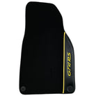 Black Floor Mats for Porsche 718 Cayman GT4 RS (2017-2024) with Carbon | Yellow Accents