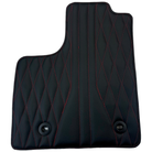 Leather Floor Mats for Lexus LS 400 (1989-1995) with Red Stitching