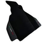 Black Floor Mats for Ferrari 348 TS (1989-1995) with Leather | Italian Edition - AutoWin