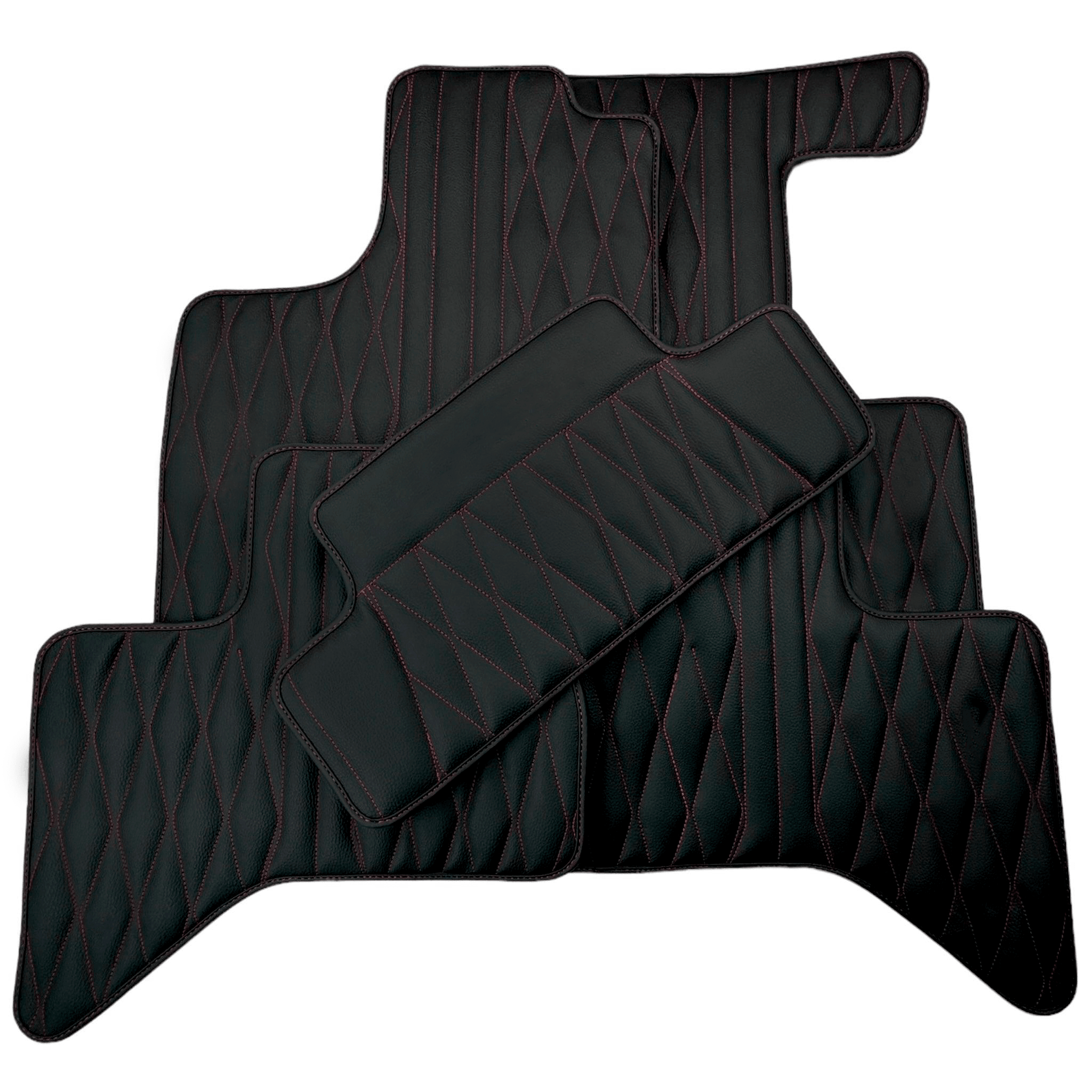 Leather Floor Mats for Lexus ES 330 (2001-2006) with Red Stitching