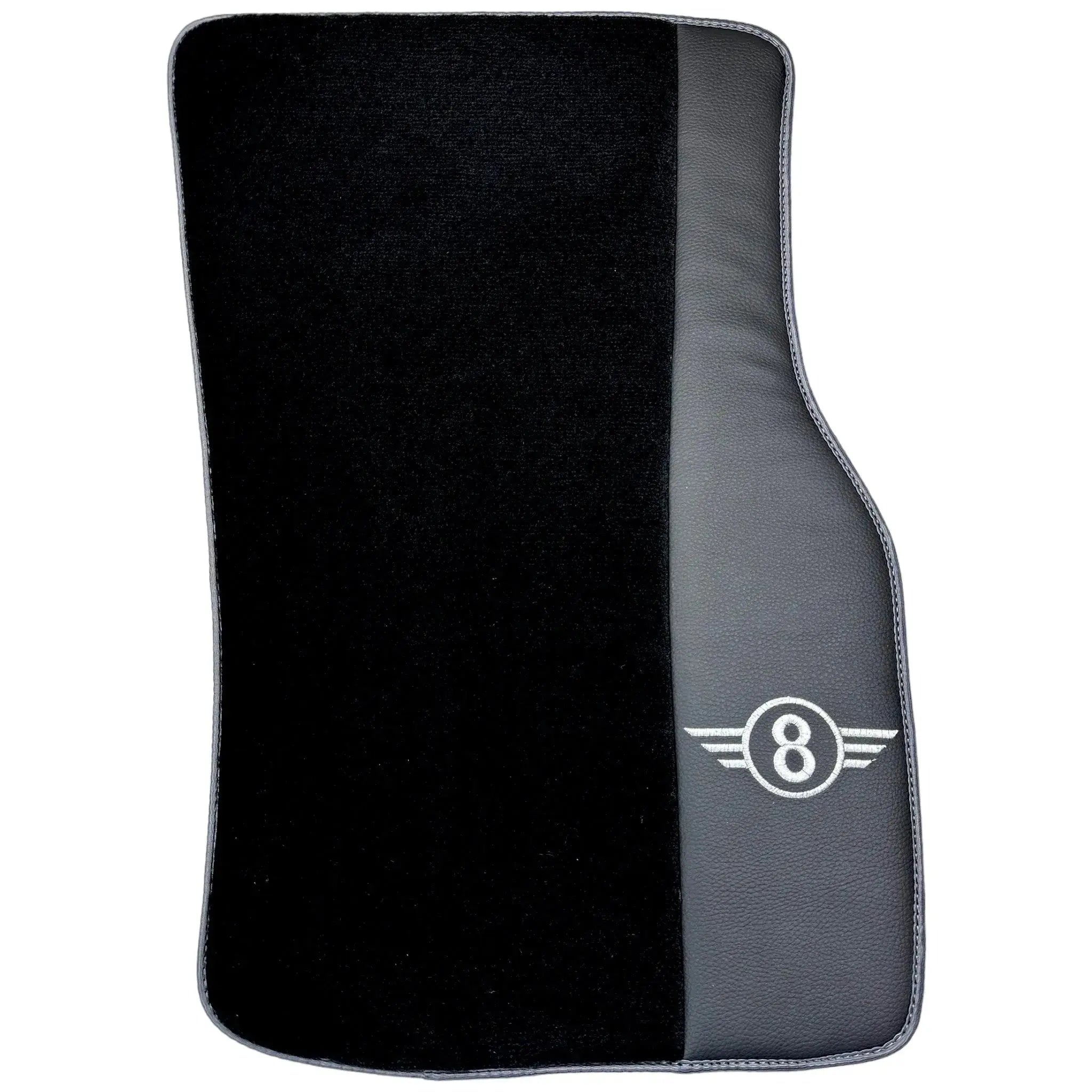 Black Floor Mats for Mini Cabrio R56 Convertible (2009-2016) with Gray Trim