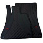 Black Leather Floor Mats For Mercedes Benz C-Class CL203 Coupe (2000-2008) | ER56 Design - AutoWin