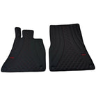 Black Leather Floor Mats For Mercedes Benz C-Class S203 Estate (2001-2007) | ER56 Design - AutoWin