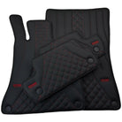 Black Leather Floor Mats For Mercedes Benz C-Class W203 Sedan (2000-2007) | ER56 Design - AutoWin