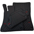 Black Leather Floor Mats For Mercedes Benz S-Class W222 (2013-2020) Short Wheelbase | ER56 Design - AutoWin