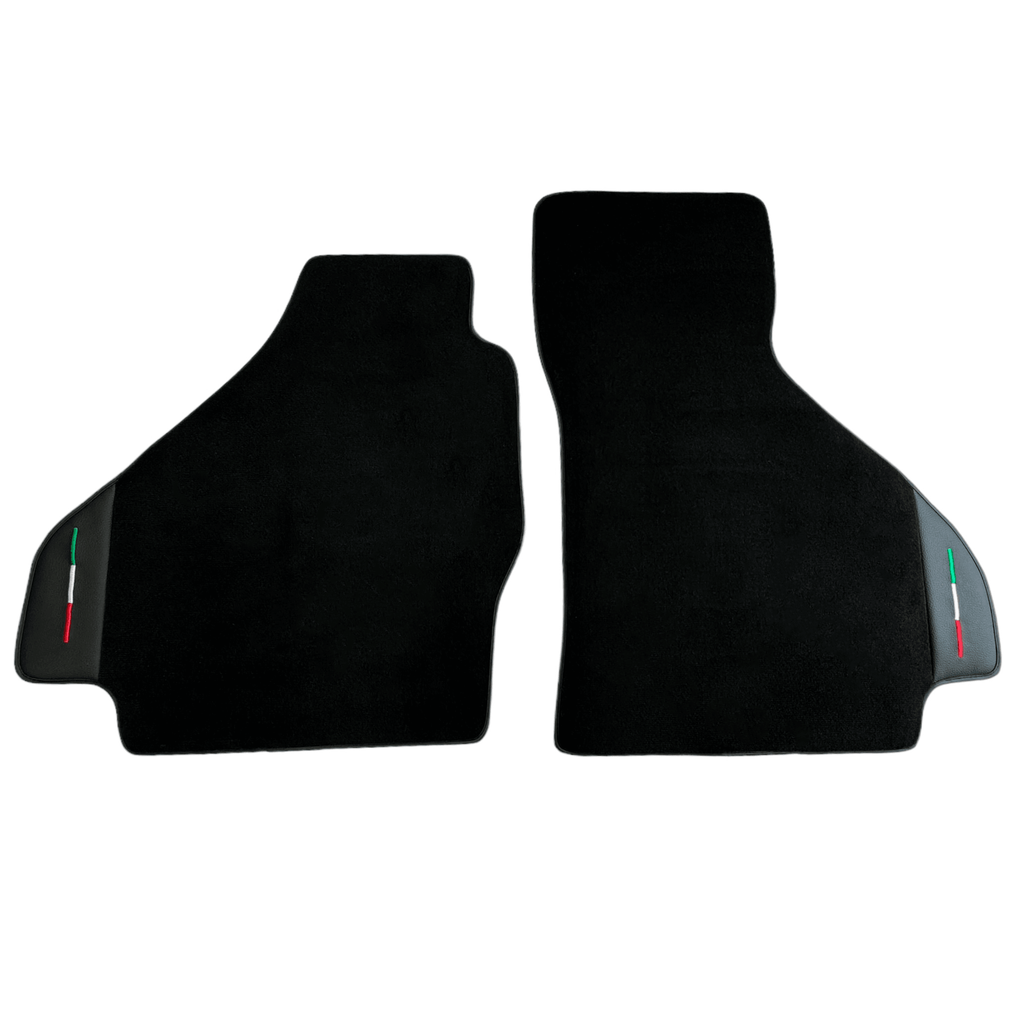 Black Floor Mats for Ferrari 512 TR 1992-1994 with Leather | Italian Edition - AutoWin