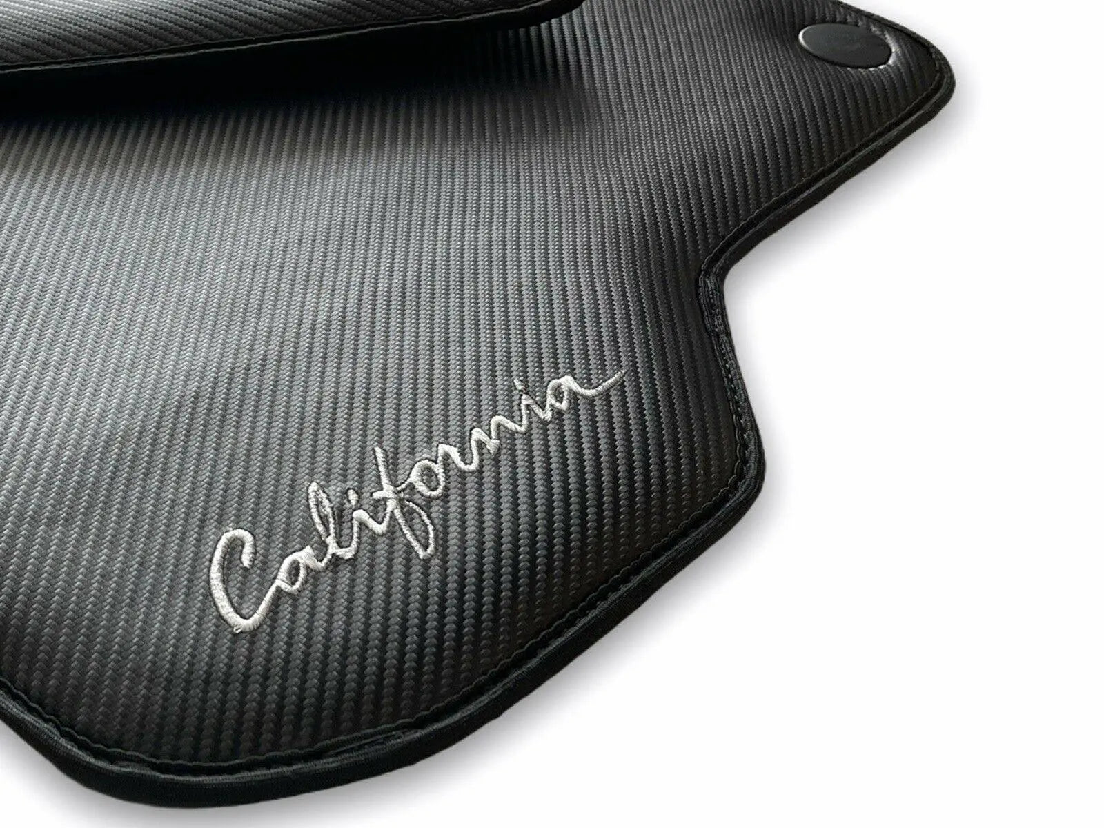 Floor Mats For Ferrari California Convertible 2008-2014 Carbon Fiber Leather - AutoWin