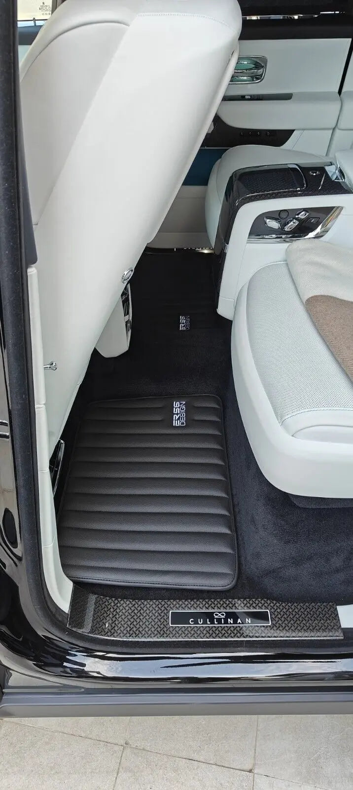 Leather Floor Mats For Rolls Royce Cullinan Rr31 2018-2023 ER56 Design Brand