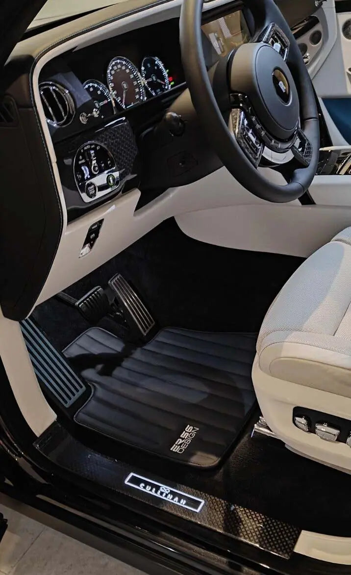 Leather Floor Mats For Rolls Royce Cullinan Rr31 2018-2023 ER56 Design Brand