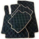 Customizable Black with Beige Trim Floor Mats For Mercedes Benz E-Class S211 Estate 4Matic (2003-2009) 