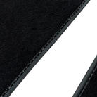 Italian Edition Black Floor Mats for Lamborghini Aventador (2012-2022) with Gold Leather Border