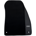 ER56 Design Black Floor Mats for Chevrolet Lanos with Leather - AutoWin