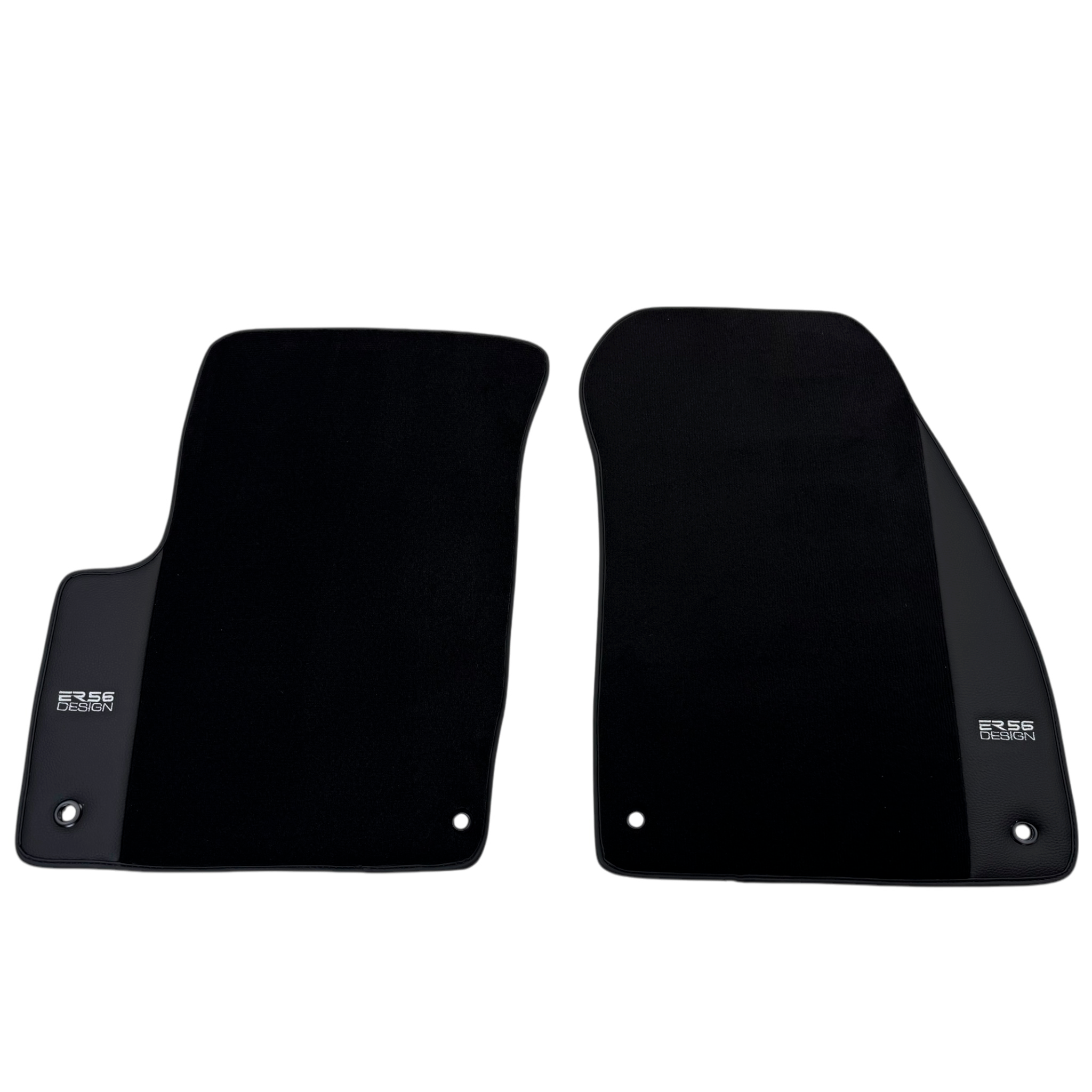 ER56 Design Black Floor Mats for Chevrolet Orlando 7-Seater (2011-2014) with Leather - AutoWin