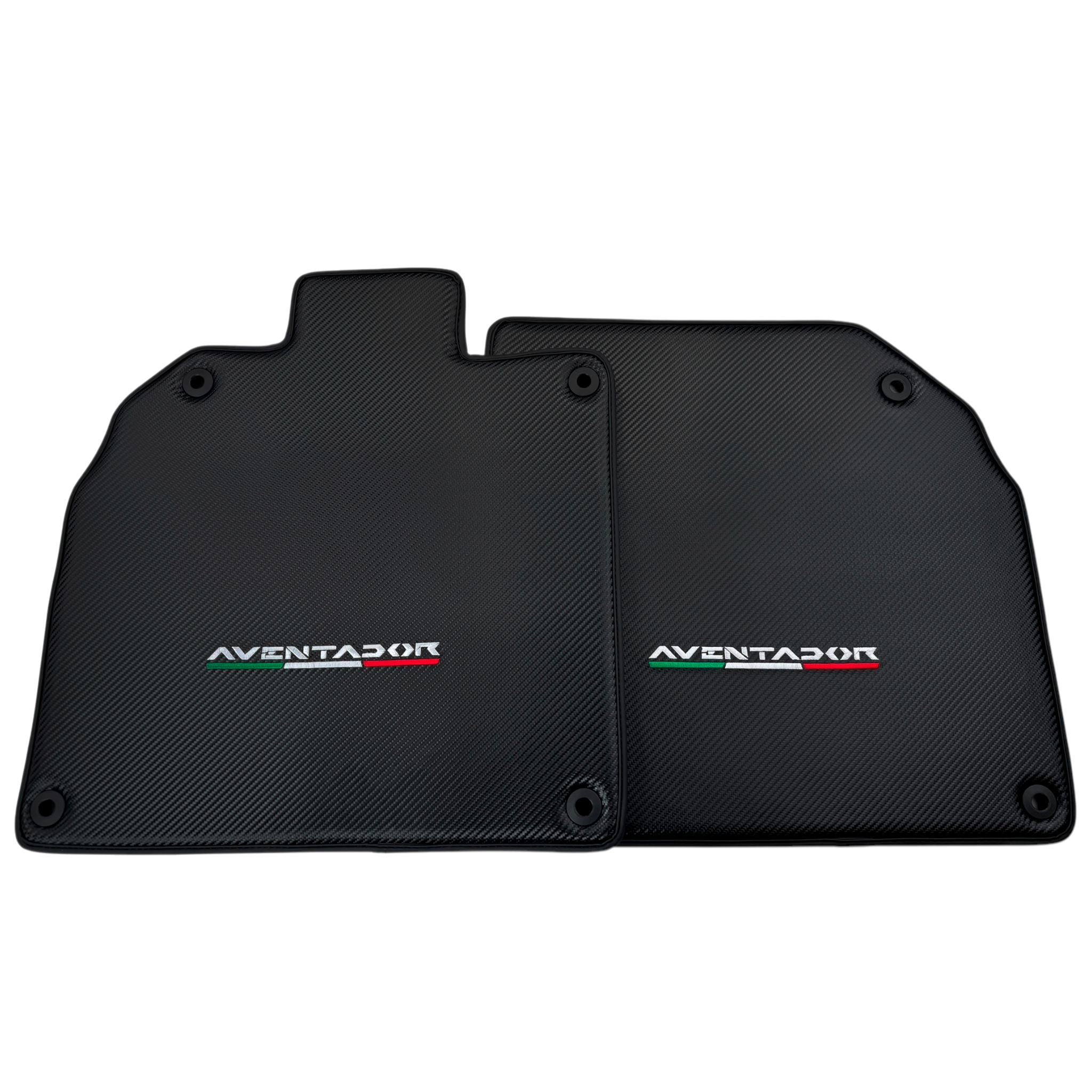 Black Carbon Fiber Floor Mats for Lamborghini Aventador