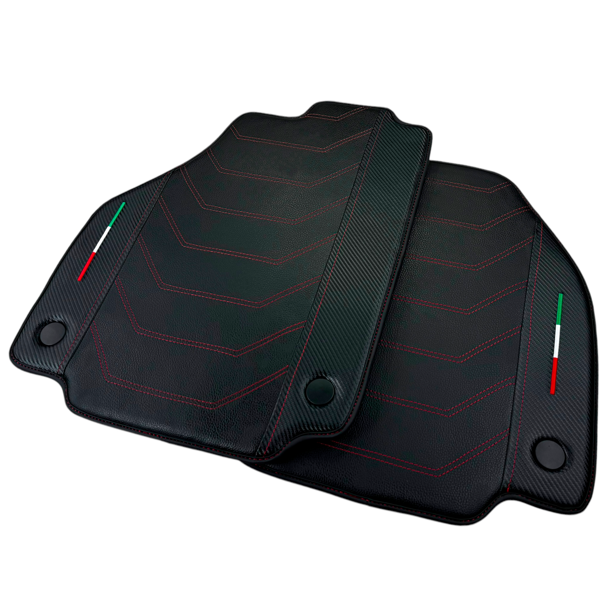 Leather Floor Mats For Ferrari 458 Italia 2009-2015 With Carbon Fiber