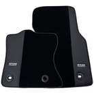 Black Floor Mats for Jaguar XF (2009-2015) Sedan with Leather Borders by ER56 Design - AutoWin