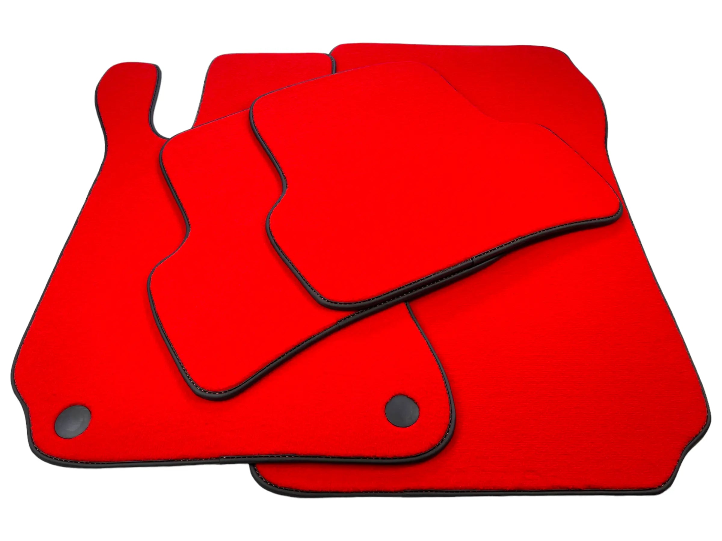 Red Floor Mats For Mercedes-Benz SL R231 2012–2020 Black Trim