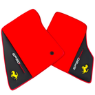 Red Floor Mats for Ferrari SF90 Stradale (2019-2024) with Leather