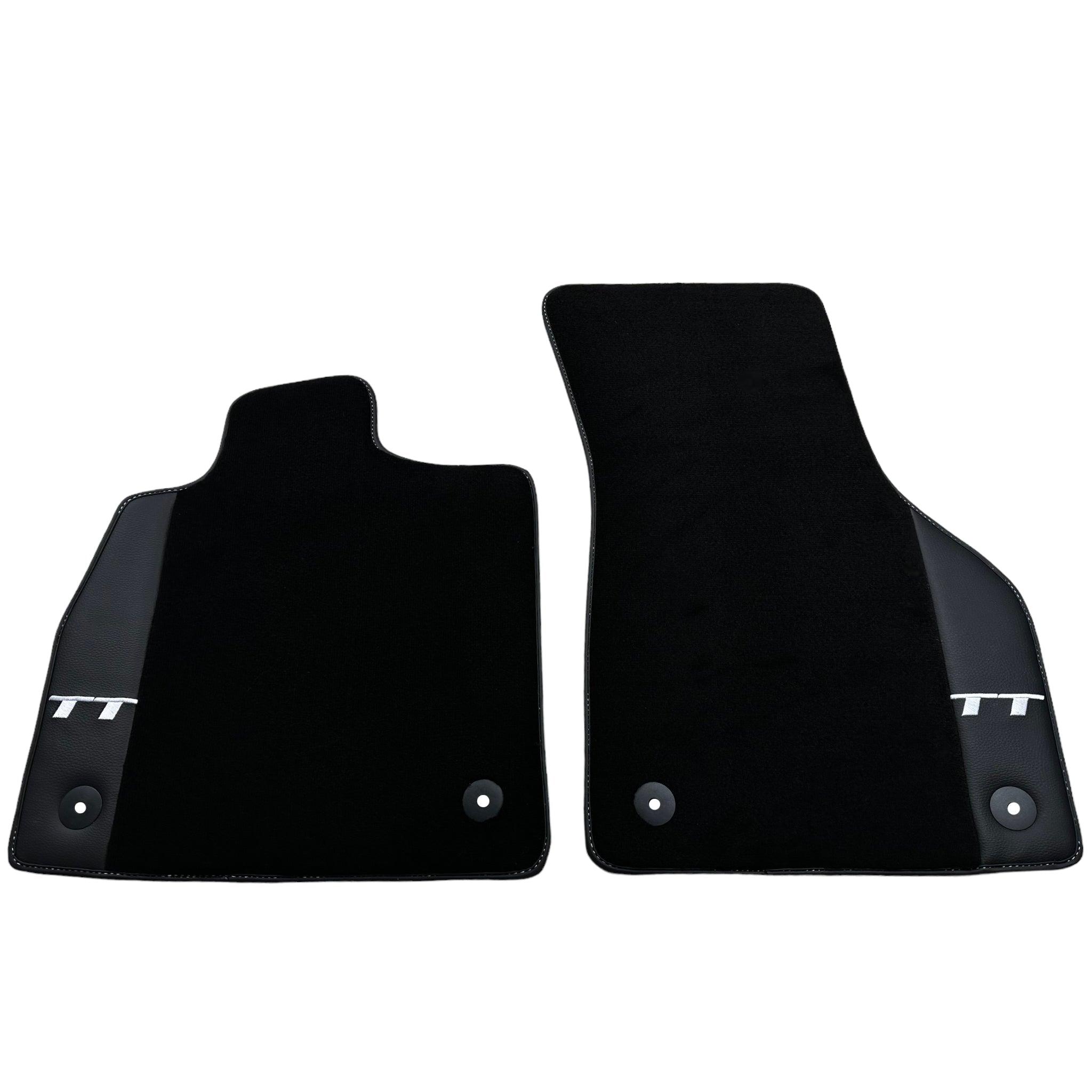 Black Floor Mats for Audi TT (2014-2024) with Leather