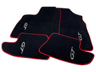 Black Floor Mats For Bentley Continental Gt 20042017 With Red Trim - AutoWin