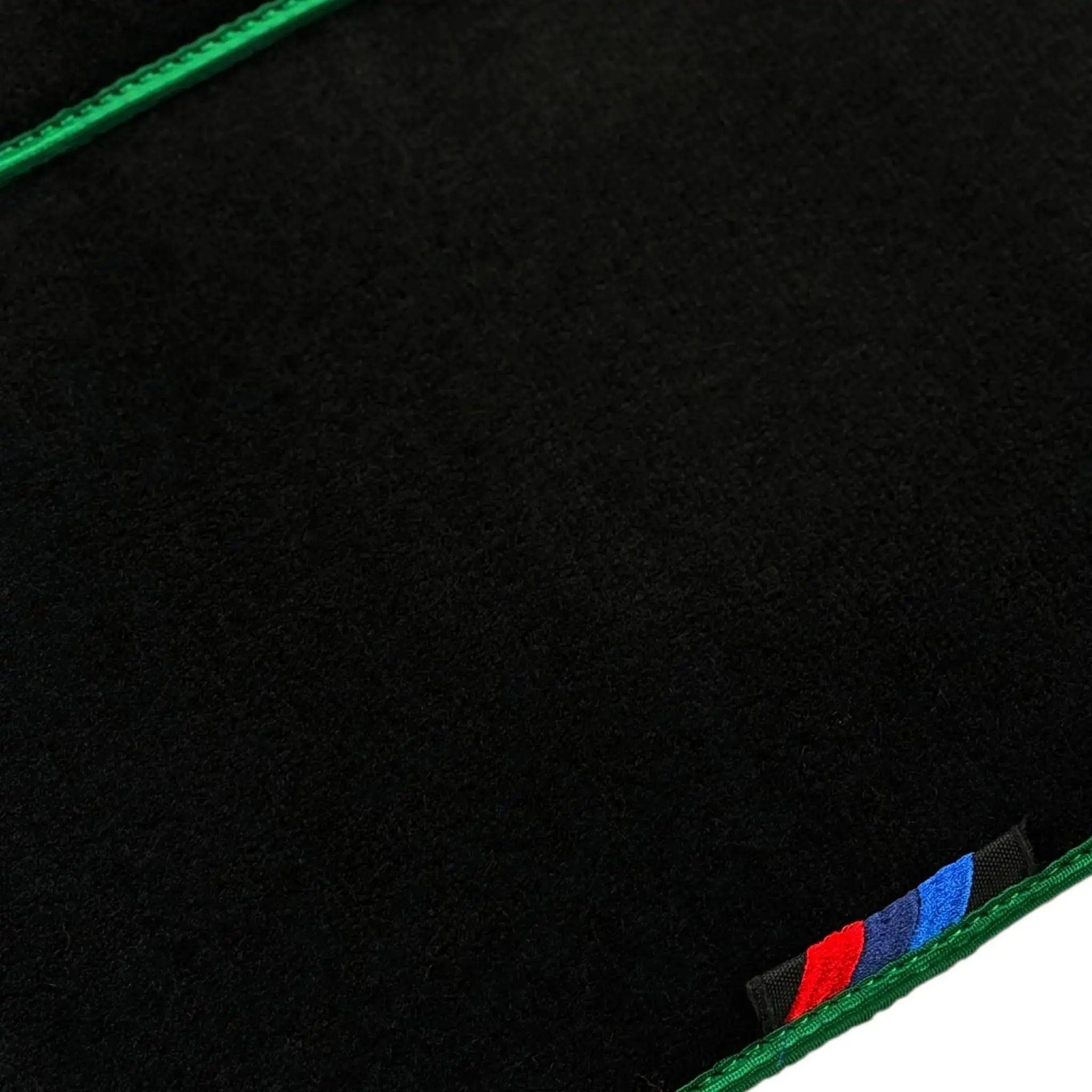 Black Floor Mats For BMW 1 Series F20 | Green Trim - AutoWin