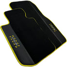 Black Floor Mats For BMW 2 Series F22 | Fighter Jet Edition | Yellow Trim - AutoWin