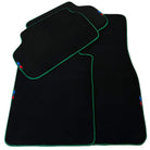 Black Floor Mats For BMW 8 Series G14 | Green Trim AutoWin Brand - AutoWin