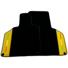 Customizable Black Floor Mats for Lamborghini Gallardo With Yellow Alcantara Leather