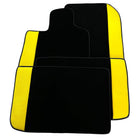 Custom Black Floor Mats For Rolls Royce Cullinan Yellow Leather - AutoWin