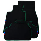 Black Mats For BMW 1 Series F21 3-door Hatchback | Green Trim - AutoWin