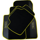 Black Mats For BMW 2 Series F23 Convertible | Fighter Jet Edition | Yellow Trim - AutoWin