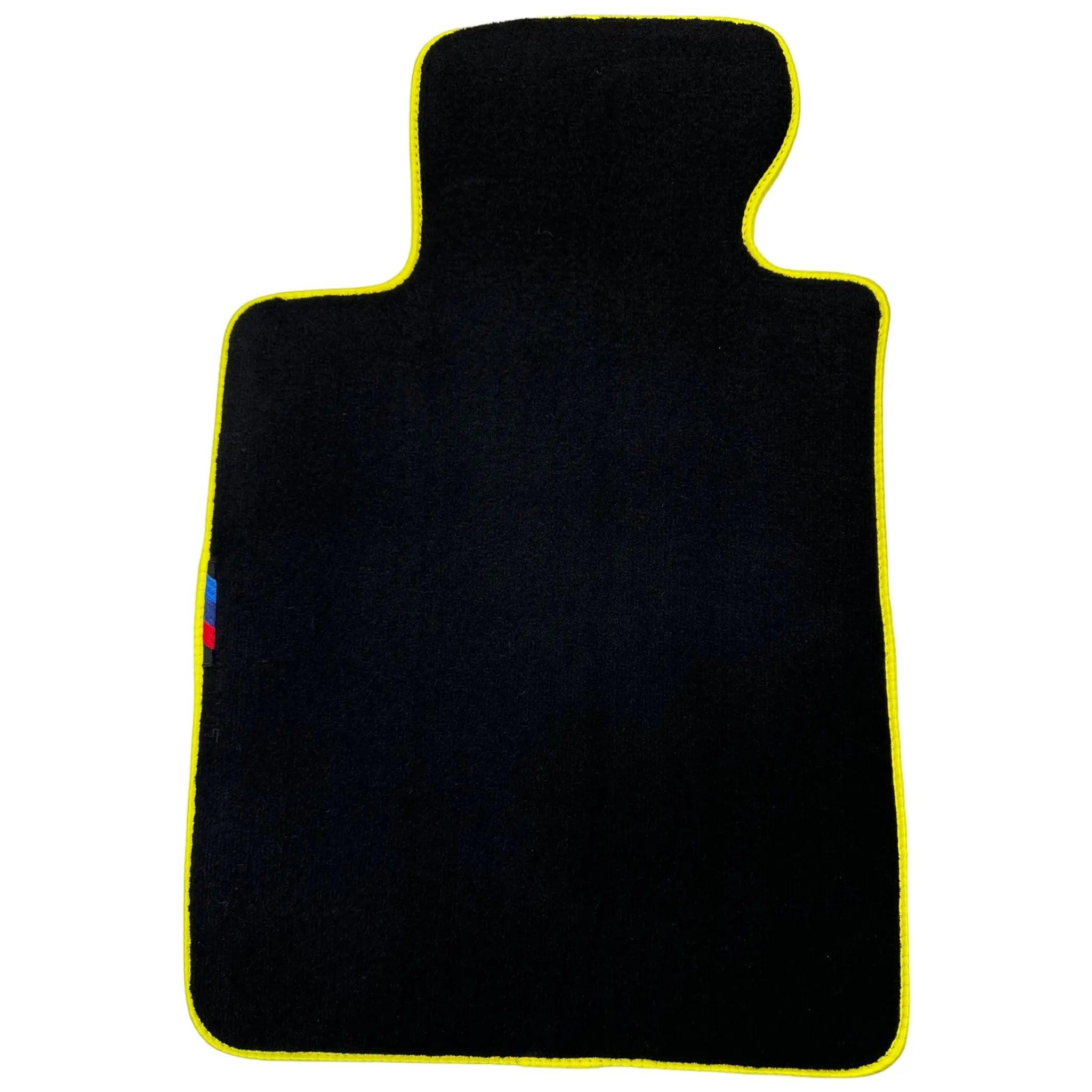 Black Mats For BMW 6 Series E64 Convertible | Yellow Trim - AutoWin