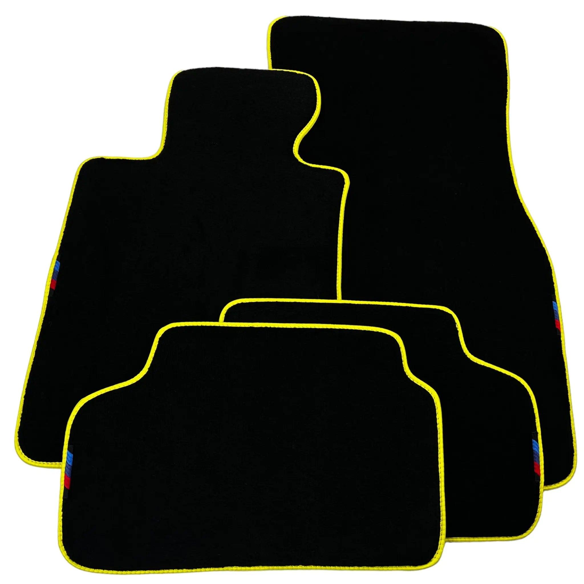 Black Mats For BMW M5 E60 | Yellow Trim - AutoWin