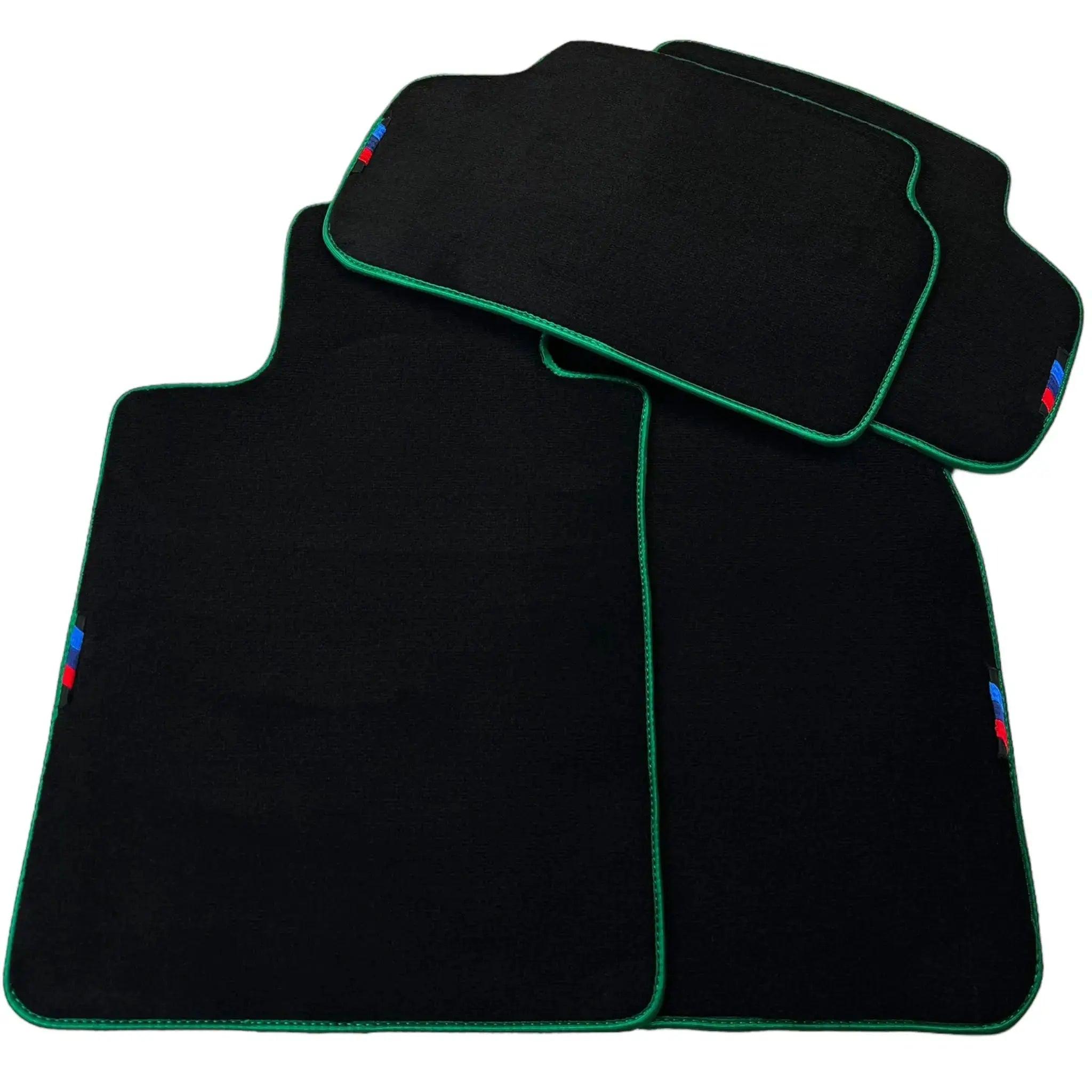 Black Mats For BMW M6 E64 Convertible | Green Trim - AutoWin