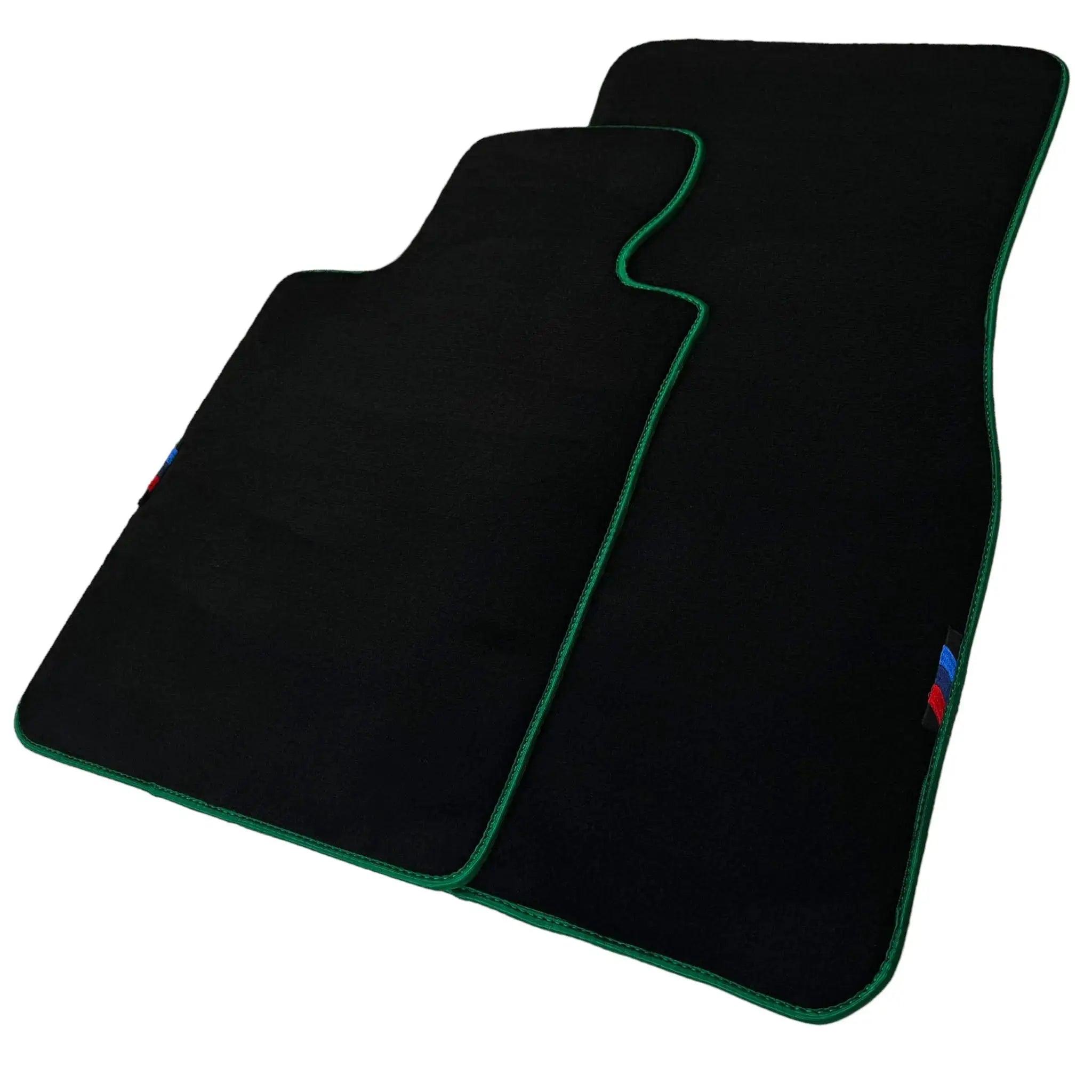 Black Mats For BMW M6 E64 Convertible | Green Trim - AutoWin