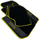 Black Mats For BMW X5M F95 SUV | Fighter Jet Edition | Yellow Trim - AutoWin