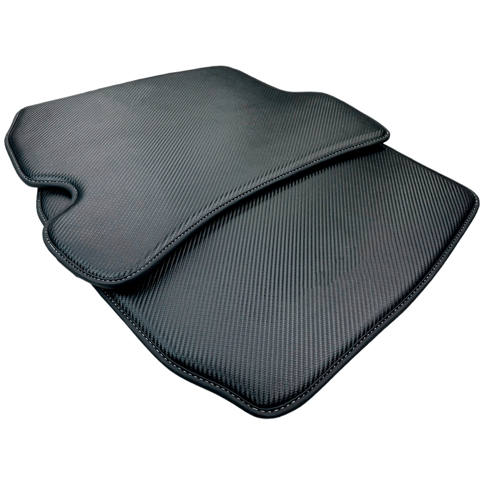 Carbon Fiber Leather Floor Mats For Ferrari Roma (2021-2024)