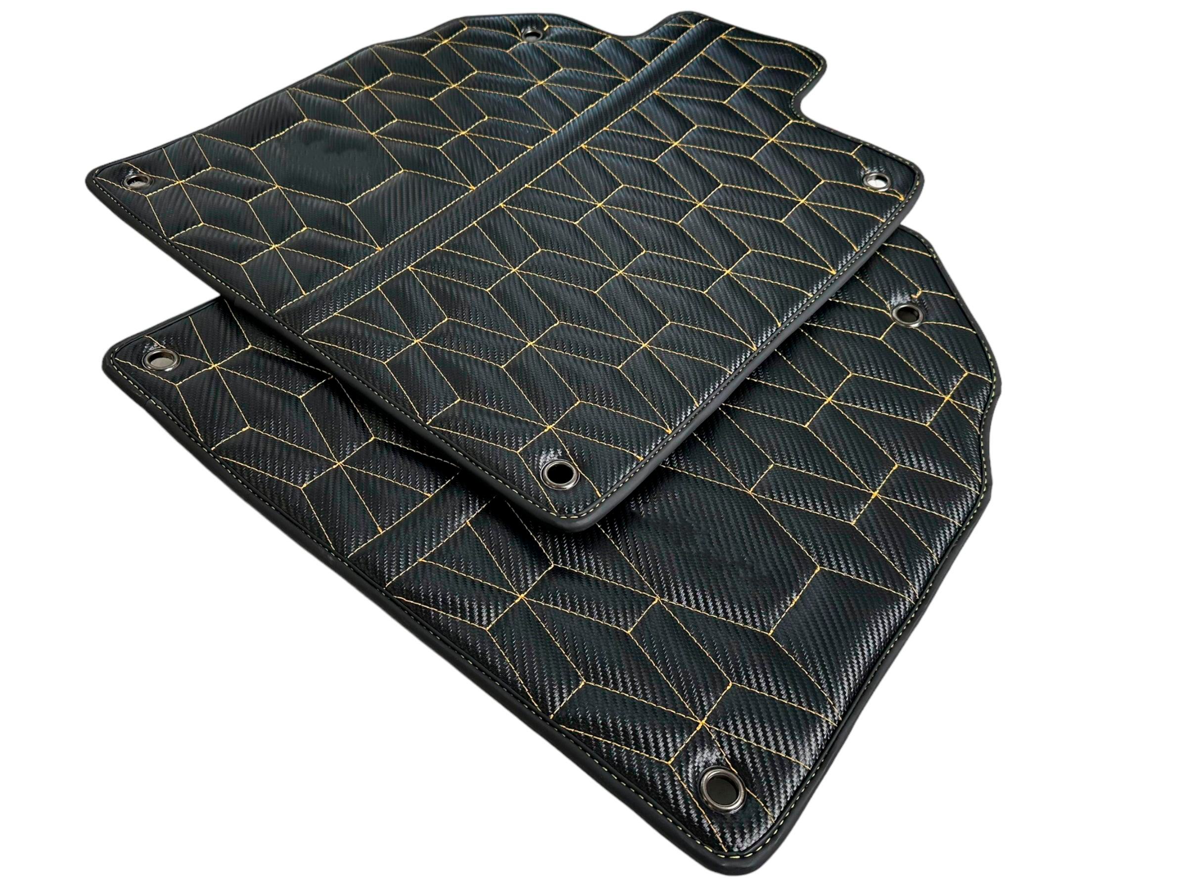 Customizable Carbon Leather Floor Mats for Lamborghini Aventador SVJ Limited Edition