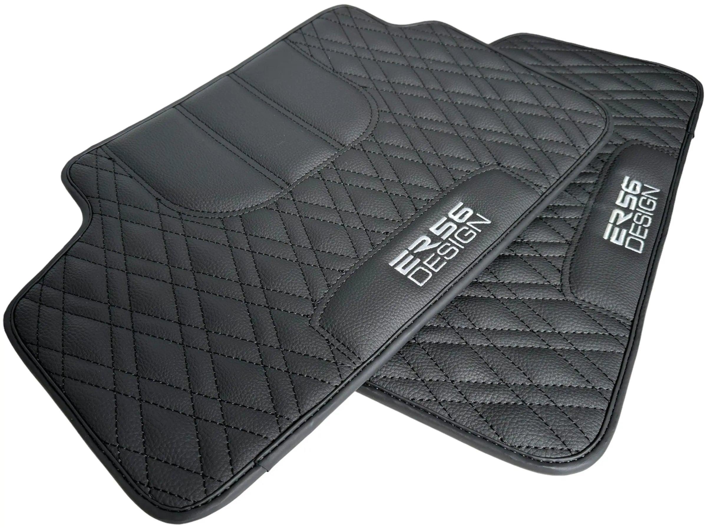 Floor Mats For BMW M2 Series F87 Black Leather Er56 Design - AutoWin