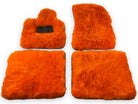 Orange Sheepskin Floor Mats For Rolls Royce Cullinan Rr31 2018-2023 Er56 Design Brand - AutoWin