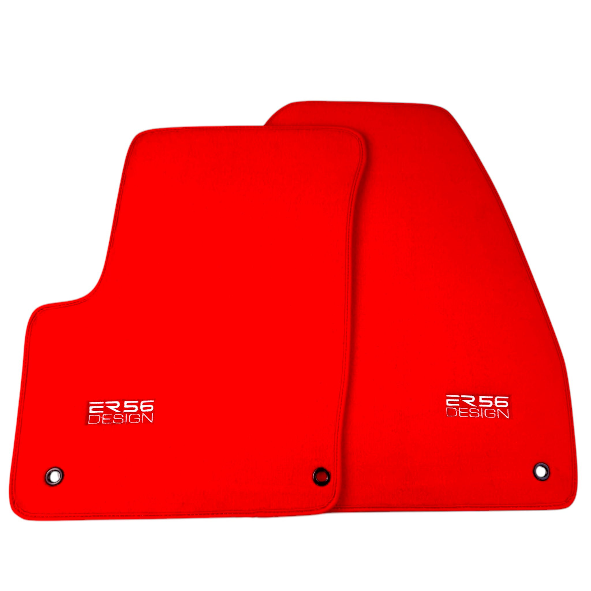 Red Floor Mats for Jeep Wrangler JL (2020-2024) 5 Doors 4xe by ER56 Design