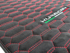Alcantara Floor Mats for Lamborghini Huracan Red Sewing - AutoWin