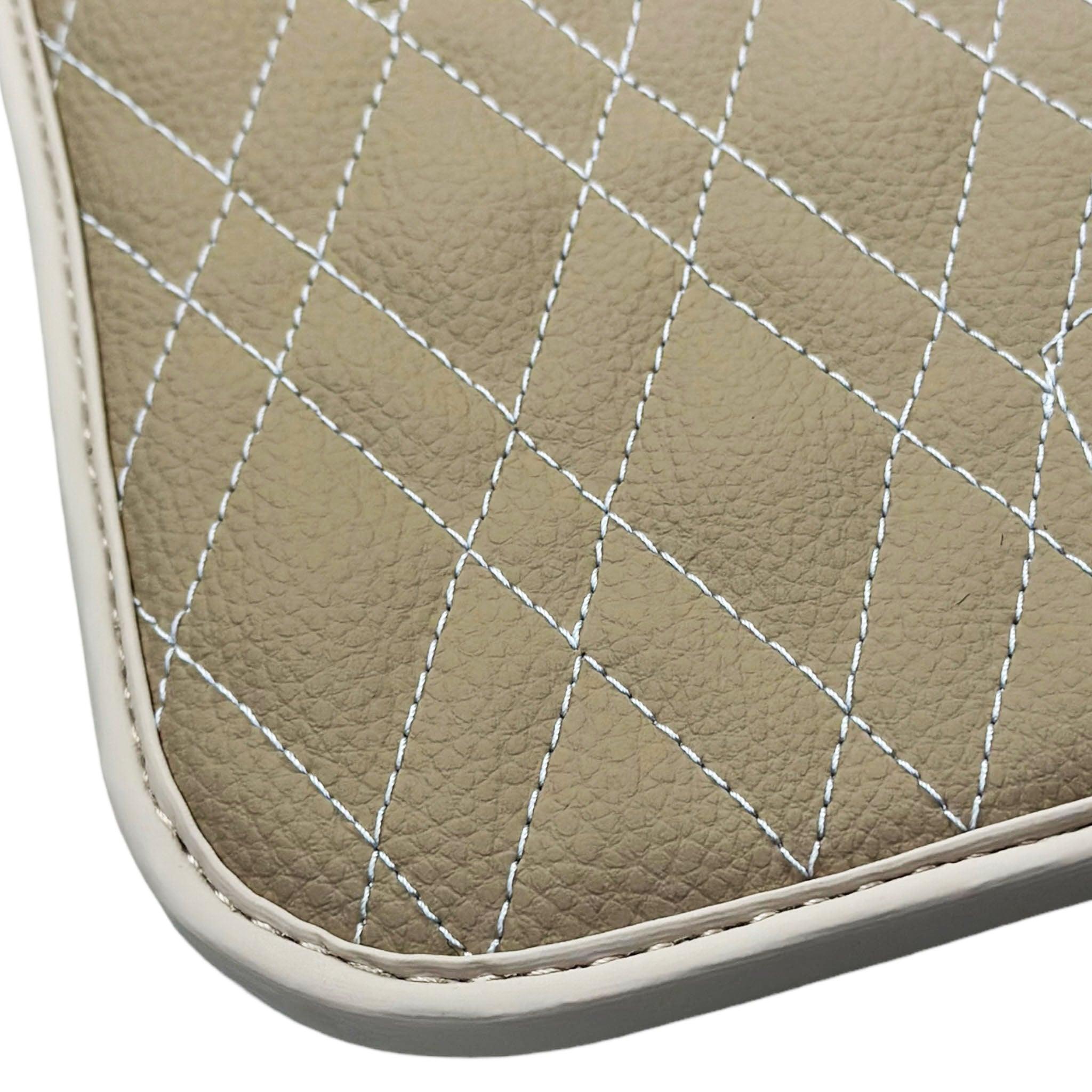 Beige Leather Floor Floor Mats For BMW 3 Series G20