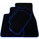 Black Floor Floor Mats For BMW 1 Series E87 | Blue Trim