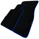 Black Floor Floor Mats For BMW 1 Series E87 | Blue Trim