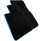 Black Floor Floor Mats For BMW 1 Series E87 | Sky Blue Trim