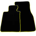 Black Floor Floor Mats For BMW 1 Series F20 | Fighter Jet Edition | Yellow Trim