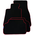 Black Floor Floor Mats For BMW 1 Series F40 | Fighter Jet Edition Autowin Brand |Red Trim